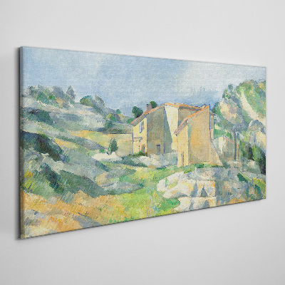 Houses on the hill Canvas print
