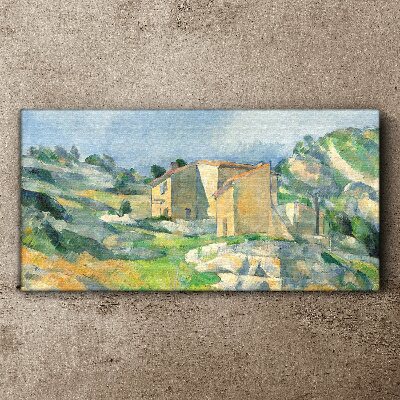 Houses on the hill Canvas print