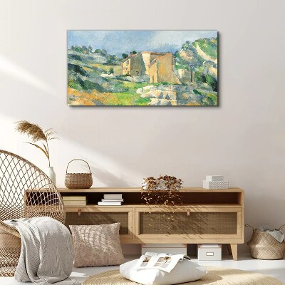 Houses on the hill Canvas print