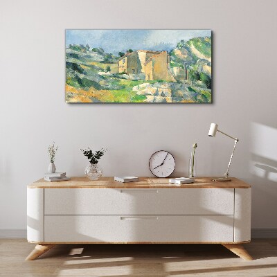 Houses on the hill Canvas print
