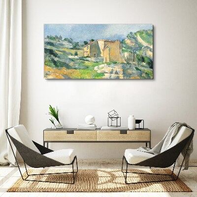Houses on the hill Canvas print