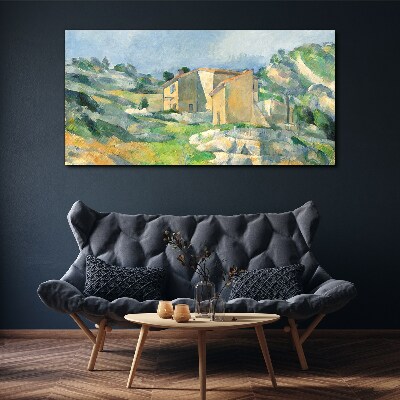Houses on the hill Canvas print