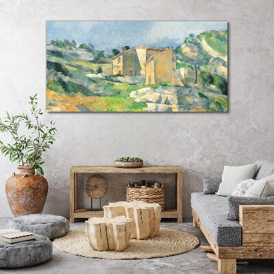 Houses on the hill Canvas print