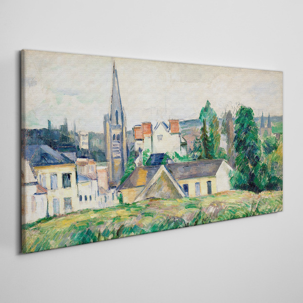 Rural landscape with a church Canvas print