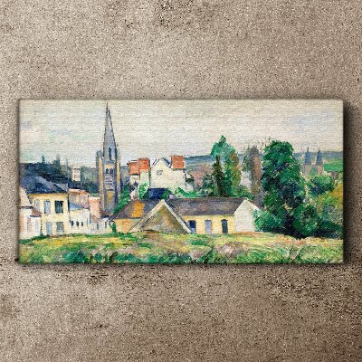 Rural landscape with a church Canvas print