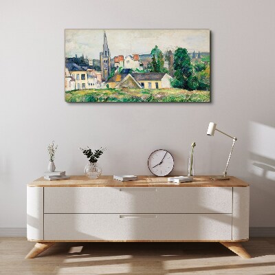 Rural landscape with a church Canvas print