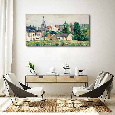 Rural landscape with a church Canvas print