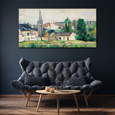 Rural landscape with a church Canvas print