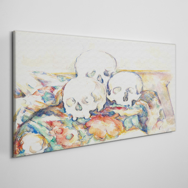Floral Still Life with Skulls Canvas print