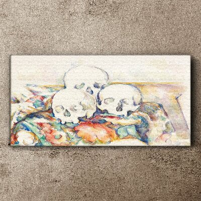 Still life of three skulls Canvas print