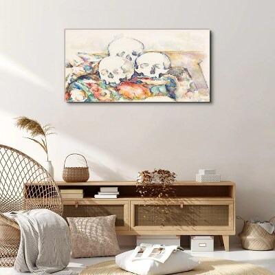 Floral Still Life with Skulls Canvas print