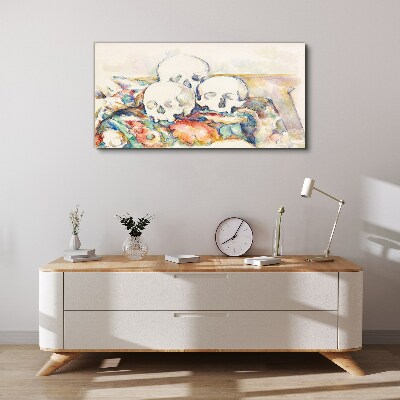 Floral Still Life with Skulls Canvas print