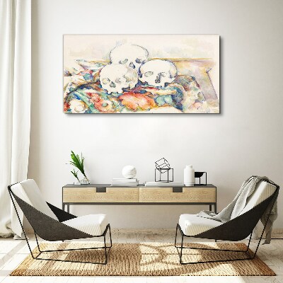 Floral Still Life with Skulls Canvas print