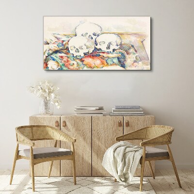 Still life of three skulls Canvas print