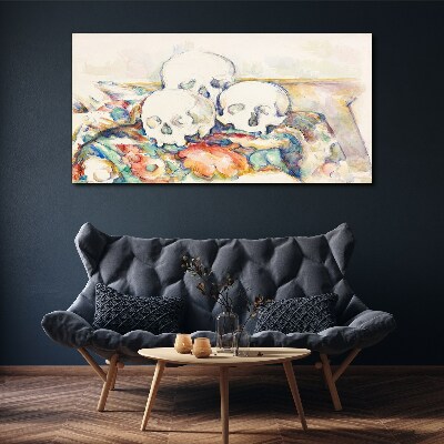 Floral Still Life with Skulls Canvas print