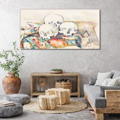 Floral Still Life with Skulls Canvas print