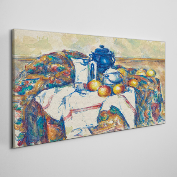 Still Life with a Blue Kettle Canvas print