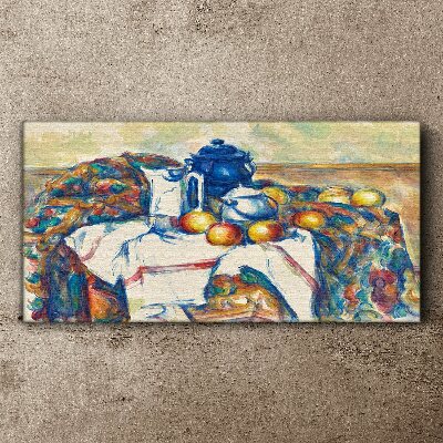 Still Life with a Blue Kettle Canvas print