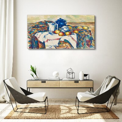 Still Life with a Blue Kettle Canvas print