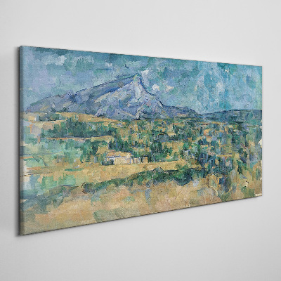 Mountain landscape in pastel colors Canvas print