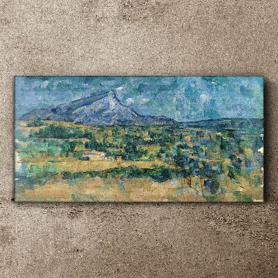Mountain landscape in pastel colors Canvas print