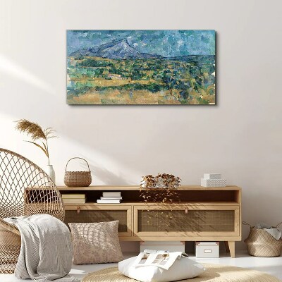 Mountain landscape in pastel colors Canvas print