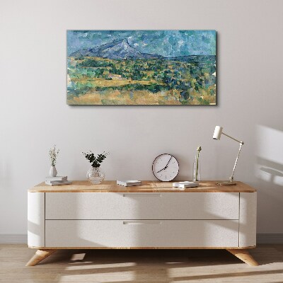 Mountain landscape in pastel colors Canvas print