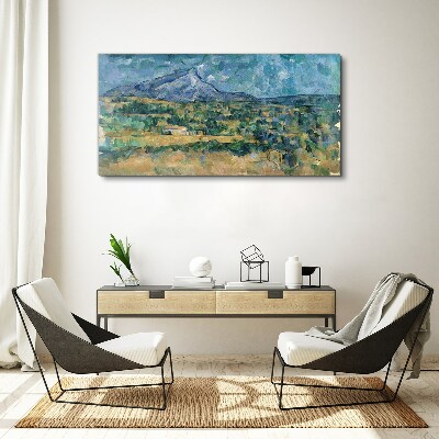 Mountain landscape in pastel colors Canvas print