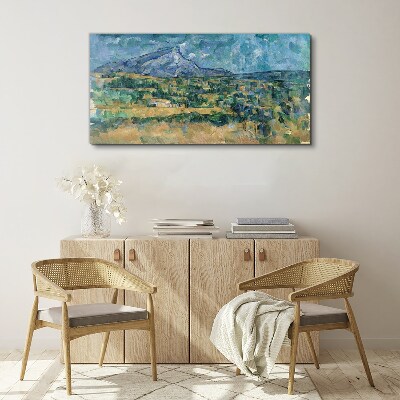 Mountain landscape in pastel colors Canvas print