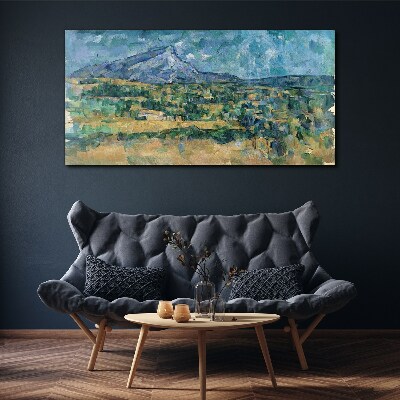 Mountain landscape in pastel colors Canvas print