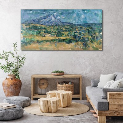 Mountain landscape in pastel colors Canvas print