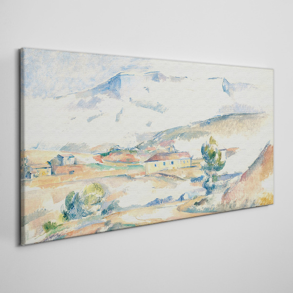 Mountain landscape in pastel shades Canvas print