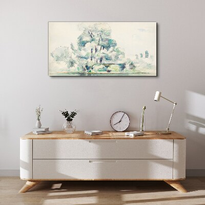 A peaceful landscape in pastel shades Canvas print