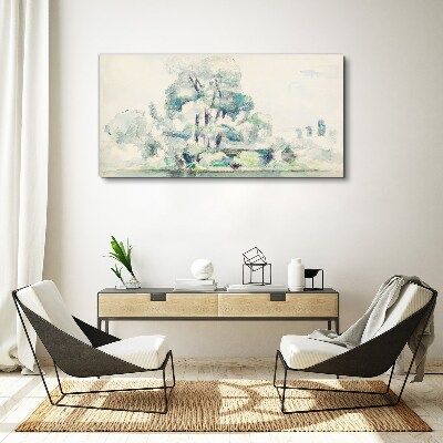 A peaceful landscape in pastel shades Canvas print