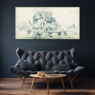 A peaceful landscape in pastel shades Canvas print