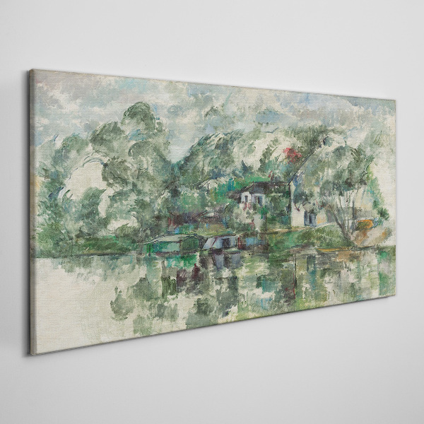 A peaceful landscape by the water Canvas print