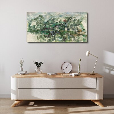 A peaceful landscape by the water Canvas print