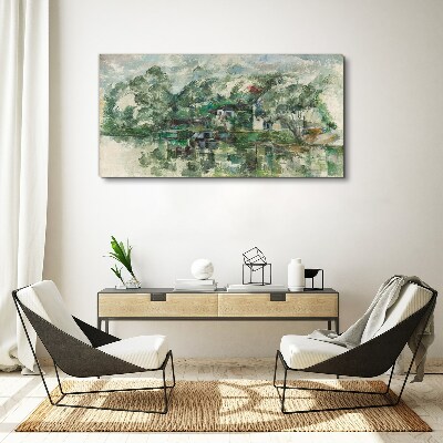 A peaceful landscape by the water Canvas print