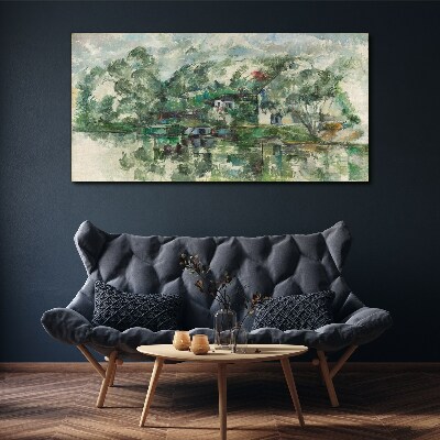 A peaceful landscape by the water Canvas print