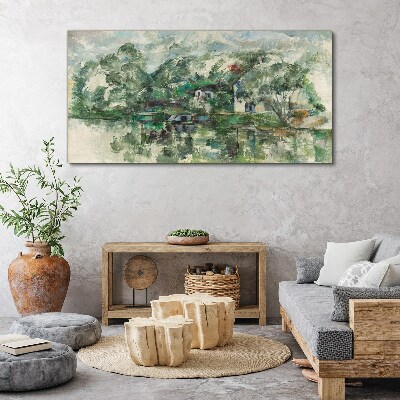 A peaceful landscape by the water Canvas print