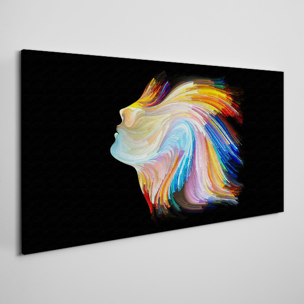 Colorful silhouette in motion Canvas print