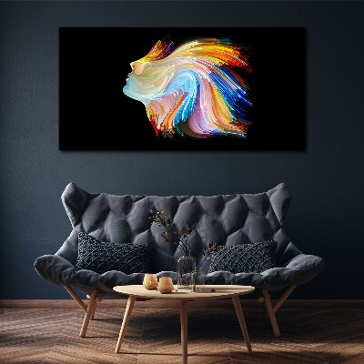 Colorful silhouette in motion Canvas print