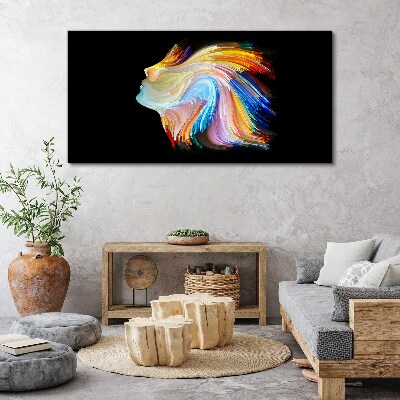 Colorful silhouette in motion Canvas print