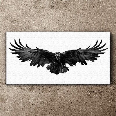 Black Eagle in Flight Canvas print