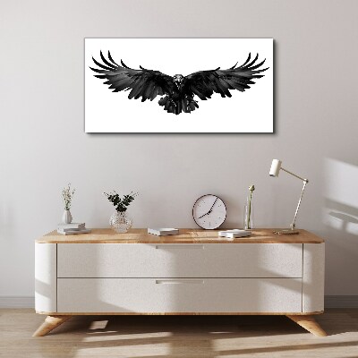 Pet bird raven Canvas print