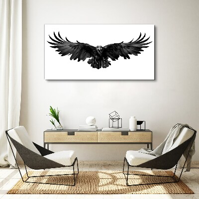 Black Eagle in Flight Canvas print