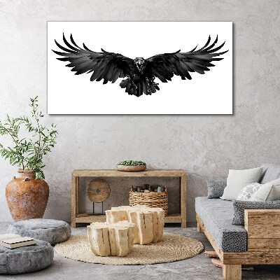 Pet bird raven Canvas print