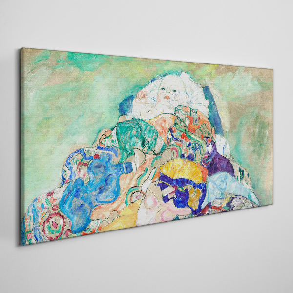 Baby cradle gustav klimt Canvas print