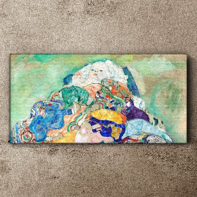 Baby cradle gustav klimt Canvas print