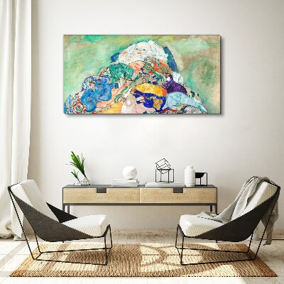 Baby cradle gustav klimt Canvas print